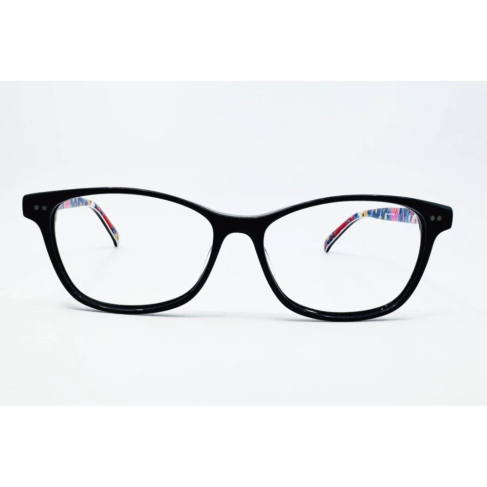 Vera Bradley Eyeglasses Womens Black Impressionista Chandler 54-15-135
